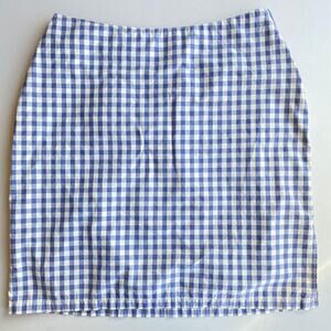 Vintage Tommy Hilfiger Blue and White checkered skirt, Size 4